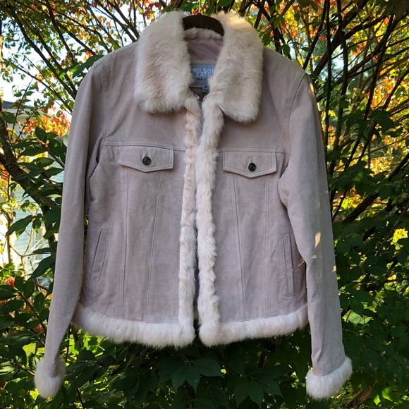 Wilson Leather Light Pink Suede Jacket - Picture 1 of 7
